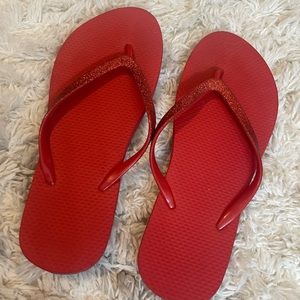 Red sandals